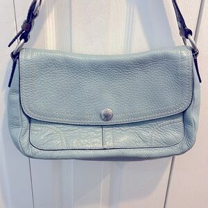 Coach Robins Egg blue leather shoulder bag